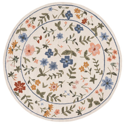 Martha Stewart Hand Tufted Wool, Cotton Floral Rug
