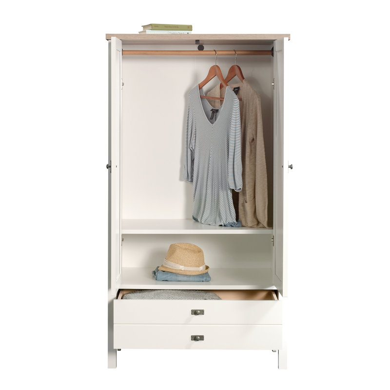 Armoire Myrasol 32,44 po L, Blanc doux