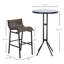 Ensemble de bistro 3 pièces pour 2 personnes, table de pub ronde pour 2 chaises de bar avec une conception confortable et une construction robuste