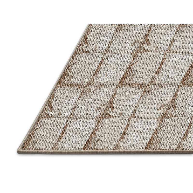 Tapis brun à motif géométrique, Rectangle 7 pi x 9 pi