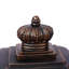 Boîte aux lettres résidentielle au sol, 35,5 x 33 x 101,5 cm, monobloc, en aluminium moulé, bronze, grande capacité, design vintage avec statue et colonne romaine, pour allée de jardin-136128304
