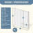 Shower Door, Aluminum Sliding Glass Shower Door With Premium 5/16 Inch (8Mm) Thick Tempered Glass-120558909