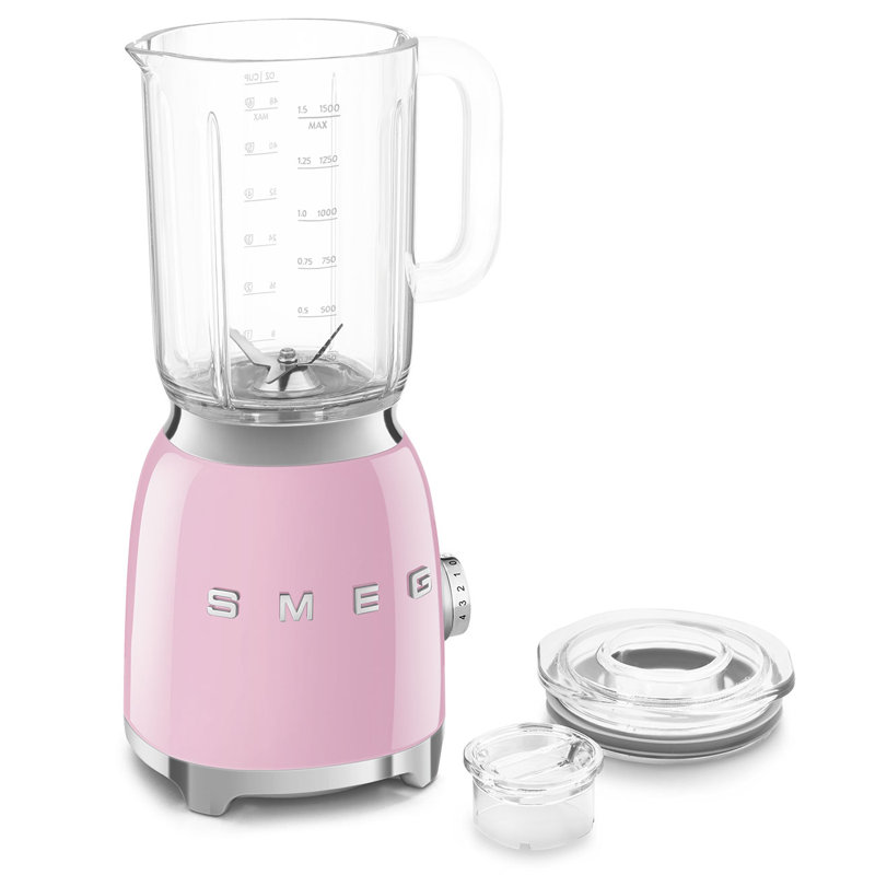 Smeg BLF03 50's Style Retro Countertop Blender, Pink