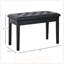 Duo banc de piano avec coussin rembourré en similicuir, structure en bois et capitonnage à boutons pour plus de confort et de style-129894941-129894942-129894944