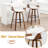 Swivel Upholstered Faux Leather Counter Stool with Solid Wood Frame-1858617245-1858617246