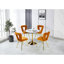 Chaise de vestibule moderne avec base de revêtement orange et or, combinaison élégante de couleur orange / or pour le bureau