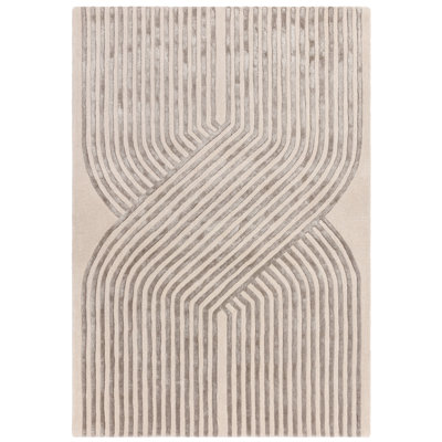 Brinlie Geometric Wool Hand Tufted Area Rug