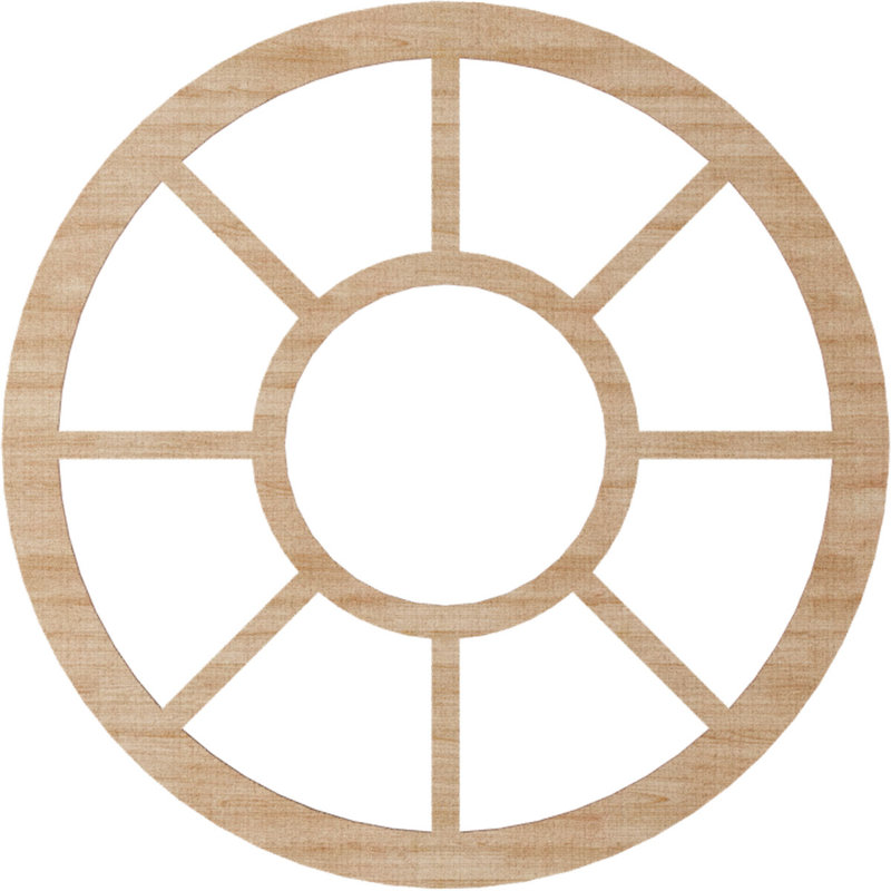 Médaillon de plafond Grace, Aulne, H 34 po x l 34 po x P 0,38 po