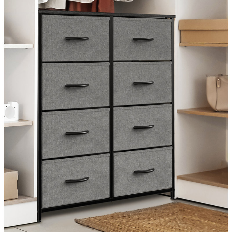 Armoire de rangement haute commode, Gris