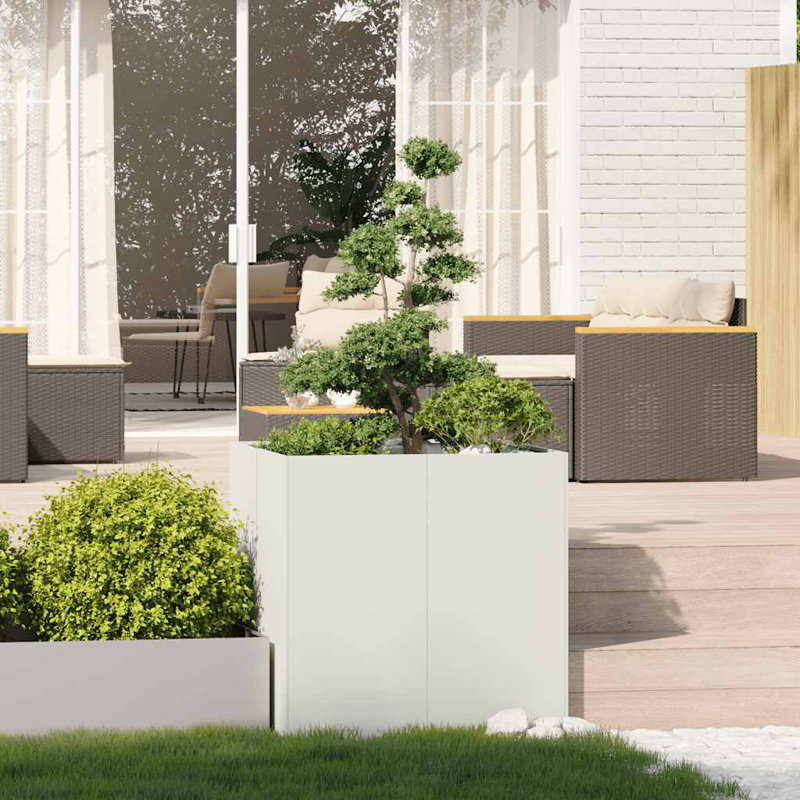 Pot Planter, 80cm H x 80cm W x 80cm D, White