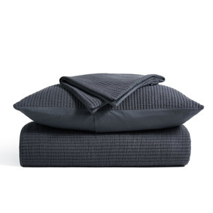 Ribbed Matelassé Cotton Coverlet Set