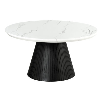 Housel Faux Marble Round Coffee Table