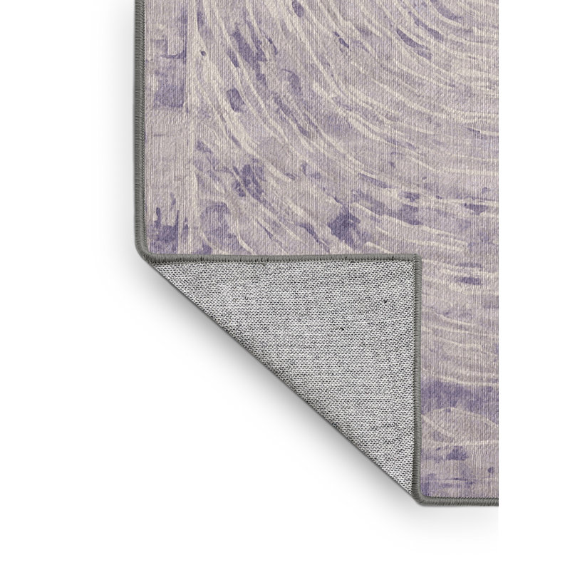 Machine Washable Gray Area Rug, Runner 2' x 4'