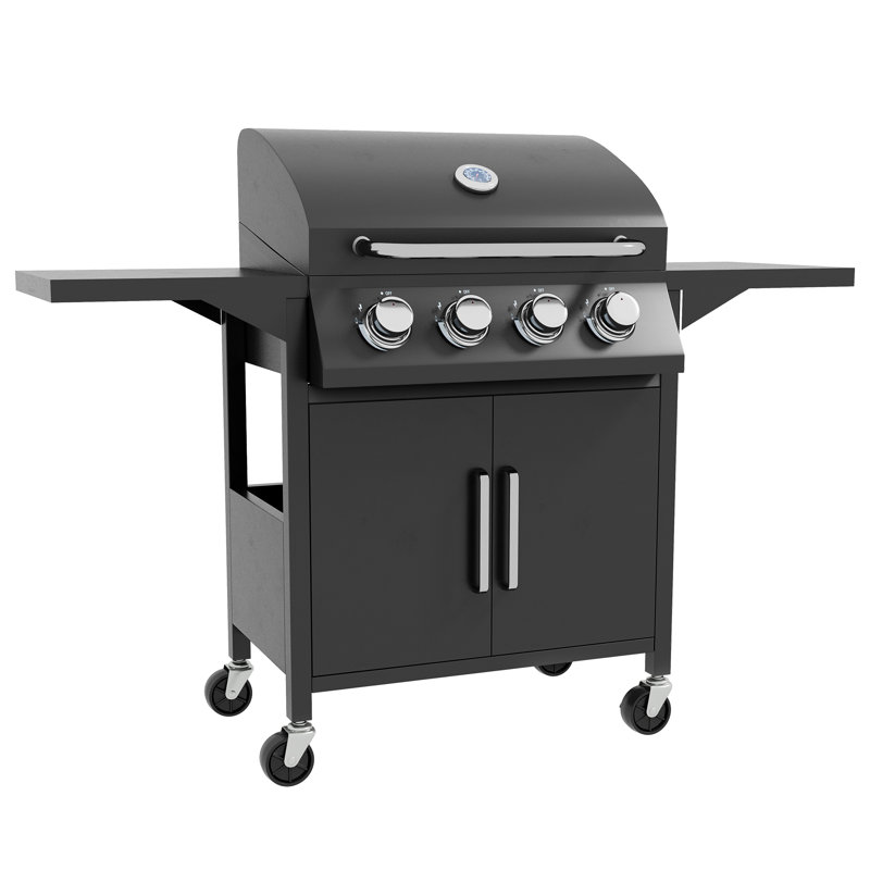 Bretney Dakota Fields 4 - Burner Propane 40000 BTU BTU Gas Grill with Cabinet