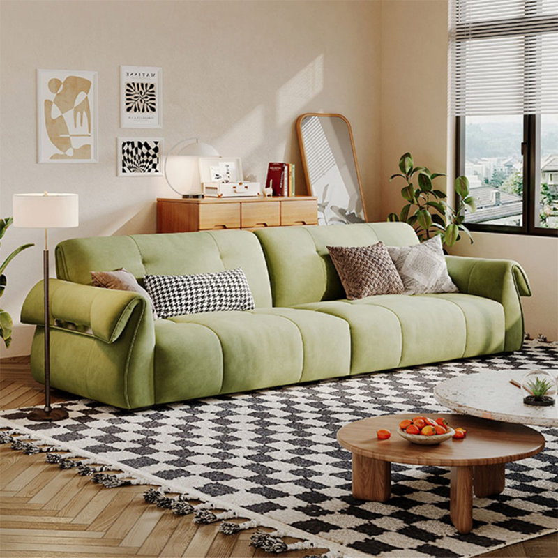 Coussin modulaire 100% polyester vert avocat vert, 3, Vert, H 35,83 po x l 98,43 po x P 39,37 po