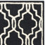 Tapis noir en laine fait à la main Cannen-1797266302