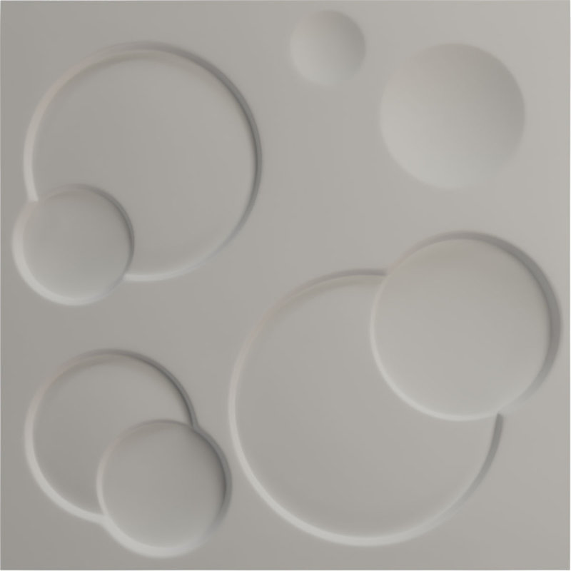 Panneau mural décoratif 3D FinuraWall l 19 5/8 po x H 19 5/8 po, UltraCover (couvre 2,67 pieds carrés), Gris anthracite