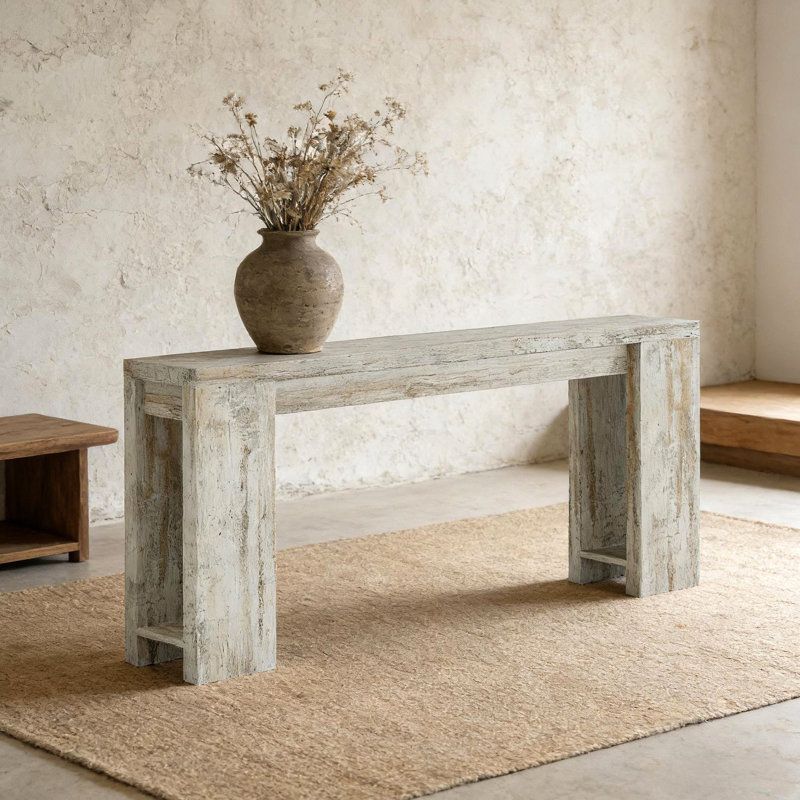 Table d'entrée en bois, console, canapé