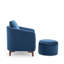 Upholstered With Footstool Barrel Chair-1488768561