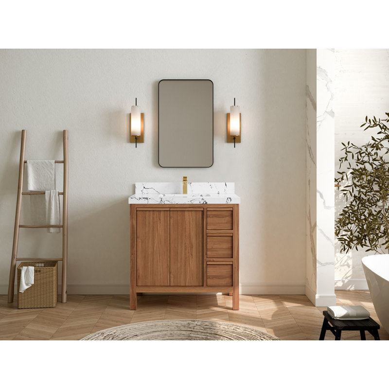 Teck Elizabeth 36 po X P 22 po De salle de bain D Quartz, Viola nuit