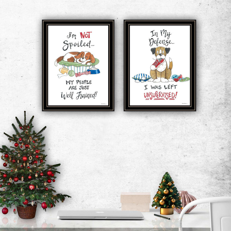 2 pièces 2U Trendy Decor Art mural encadré, Noir