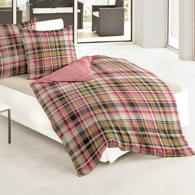 Plaid Duvet Cover Set with Pillowcases Included