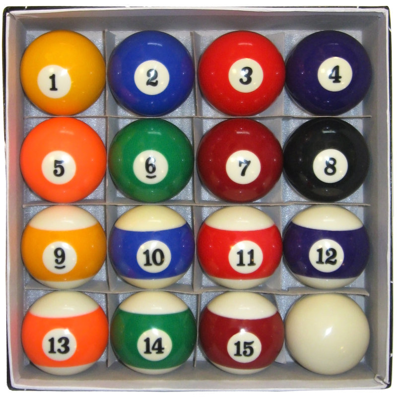 Hathaway Regulation Size Multicolor Polyresin Billiard Ball Set