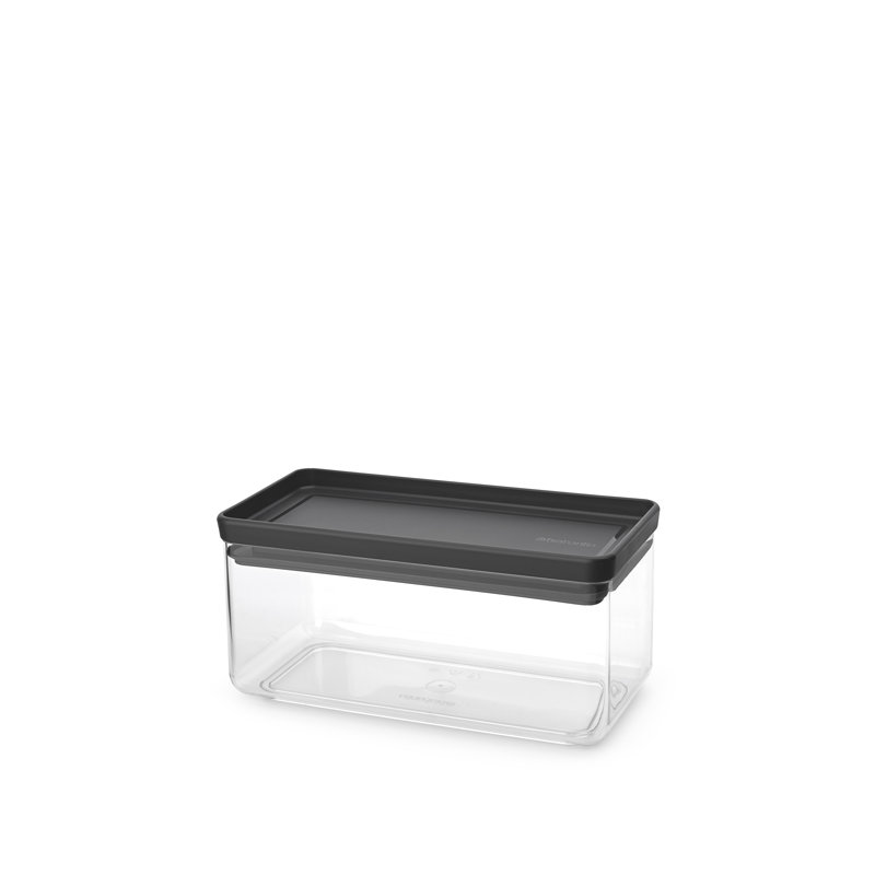 Brabantia Stackable Canister, 1.5 Liter, Tasty+, Dark Gray