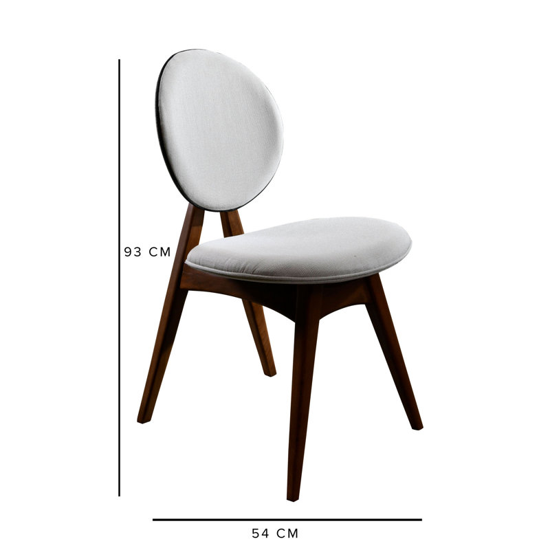 Chaise d'appoint revêtue de lin King Louis, Crème