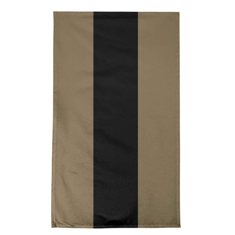 Anaheim Stripe Tea Towel Kitchen Towel, Poly Twill, Metallic Gold/Black/Metallic Gold