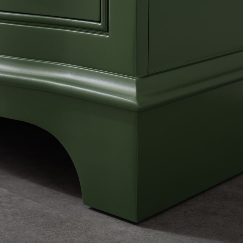 Ensemble de meuble-lavabo simple 24 po Goleta, Evergreen / or brossé