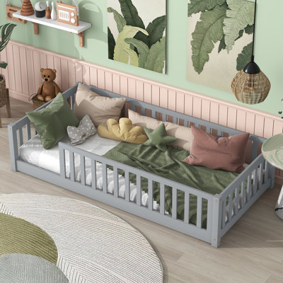 Floor Bed with Fence without Door by Harriet Bee
