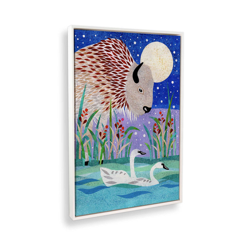 «Wilderness Collage VI» par Kim Conway, reproduction d'art sur toile, H 12 po x l 8 po, Blanc