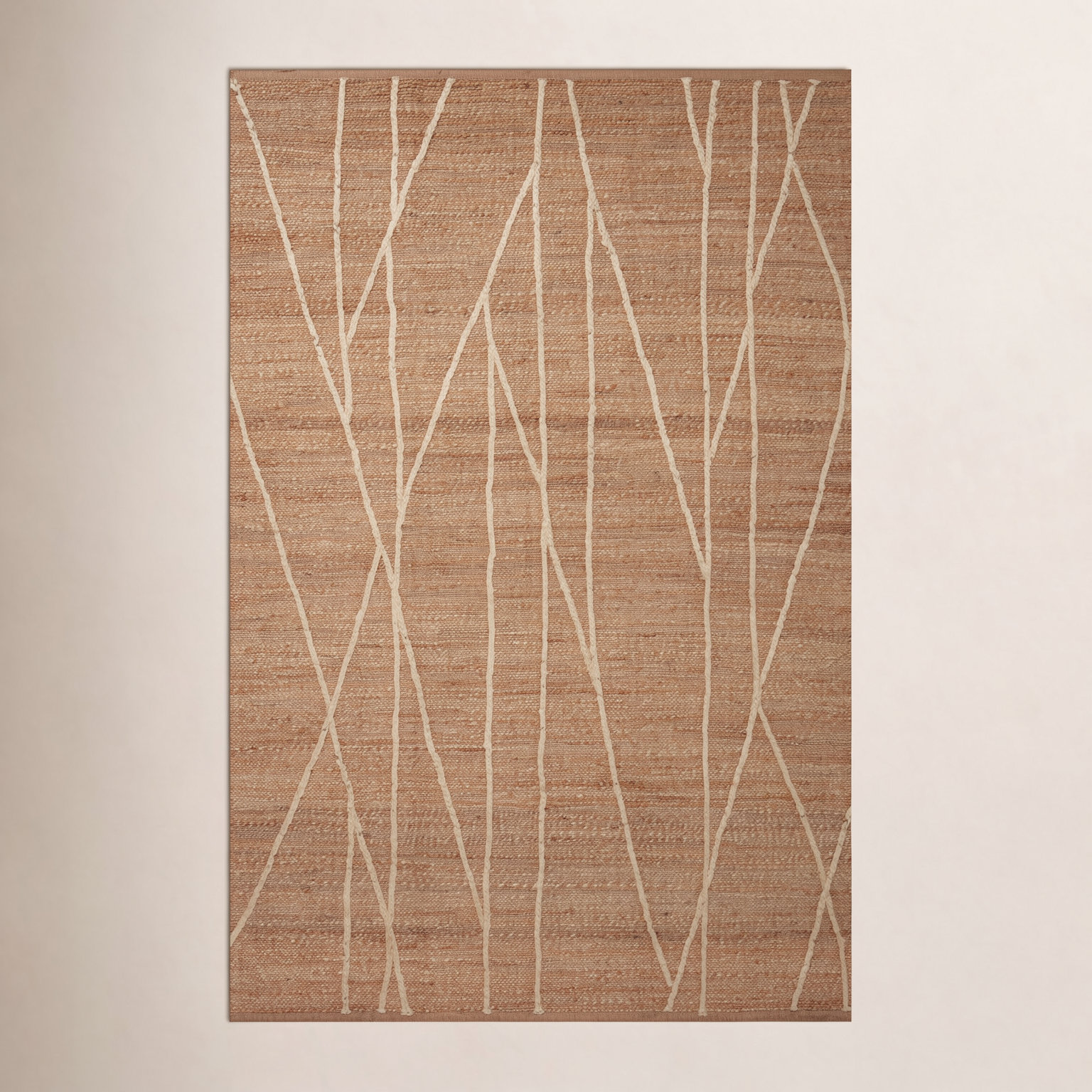 Albemarie Natural Ivory Hand-Woven Jute Rug, Rectangle 5' x 7'6"