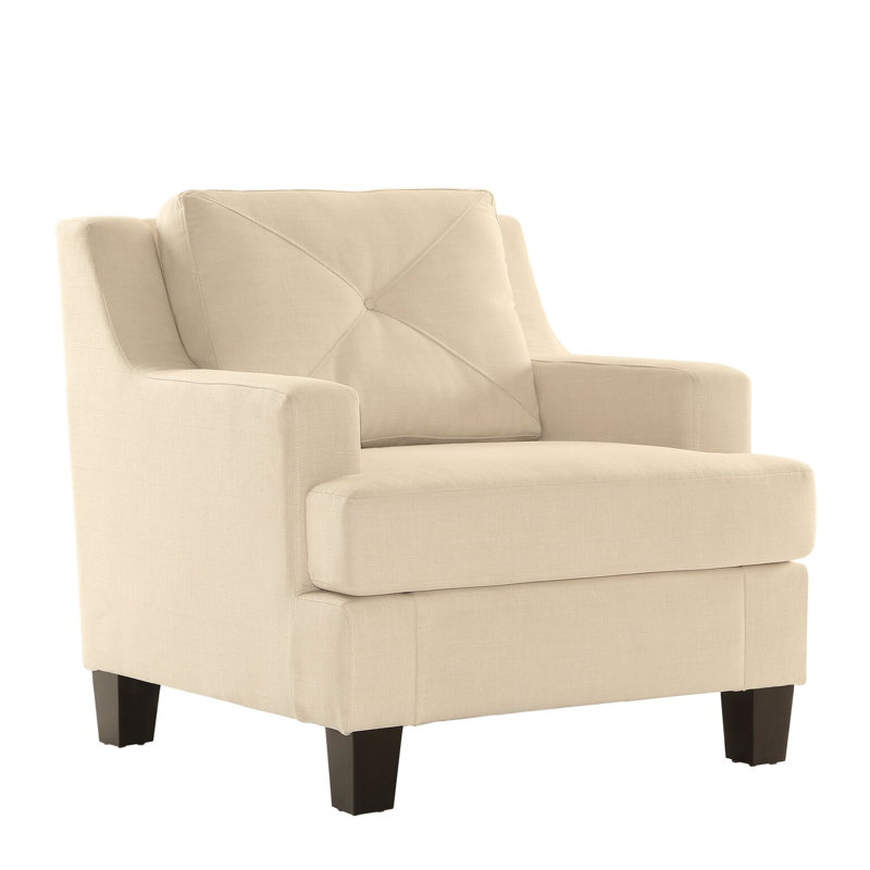 Jarvis Upholstered Armchair, White Linen