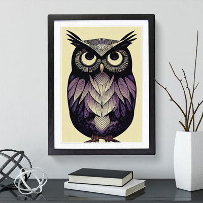 Spirited Owl - Single Picture Frame Painting