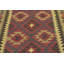 Tapis de zone en laine rouge/brune 5 pi x 8 pi 2 po one-of-kind à la main noué la Lorain