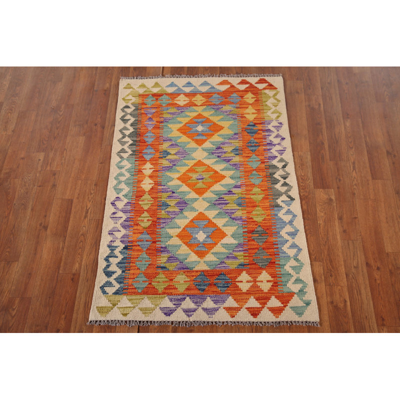 South Western Kilim Oriental Accent Rug 3x4