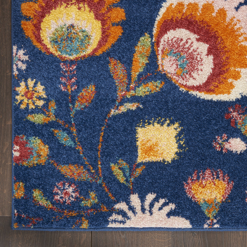 Floral Indoor Rug, Rectangle 5'3" x 7'3"