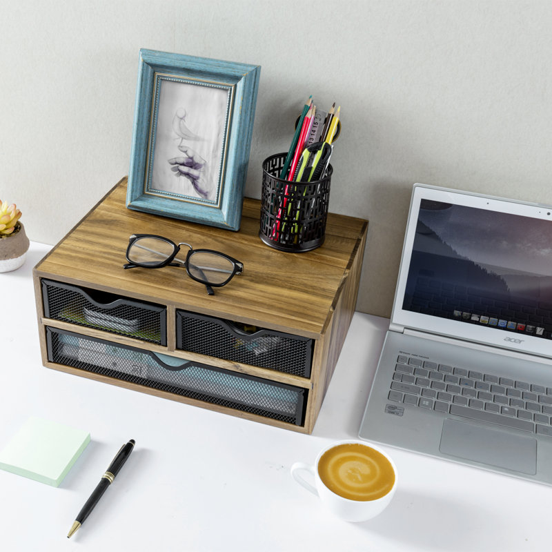 Metal Desk Organiser with Drawers