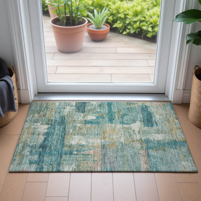 Machine Washable Indoor/Outdoor Meredith ACN2147 Abstract Rug