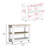 Cala Kitchen Island 46, Six Casters, Two Drawers, Lower Open Shelf-1193508050