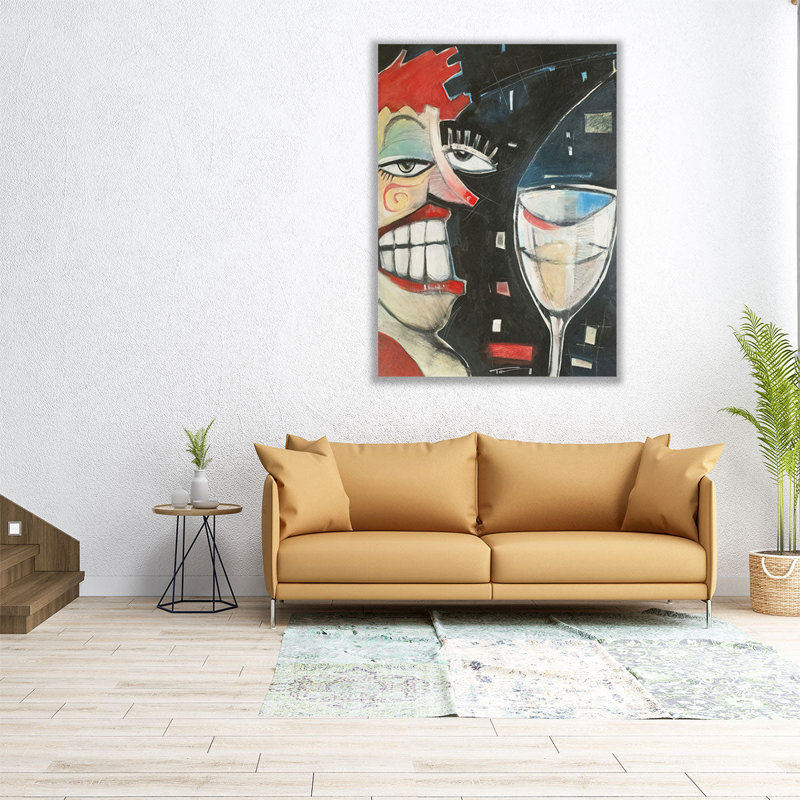 «In Her Cups», reproduction d'art sur toile, H 48 po x l 36 po