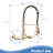 Wall Mounted Bridge Kitchen Faucet - 3 Functions, Stainless Steel, 360 Spout Rotation, 1.8 Gpm Flow Rate, Easy To Clean-554272944