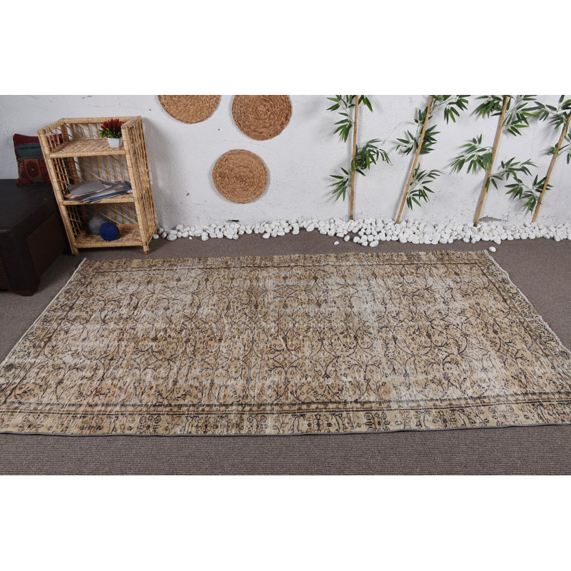 Tapis 4,6 x 8,3 pi, tapis rétro, tapis frais, tapis turc, tapis turc, tapis frais beige, tapis tissé à plat