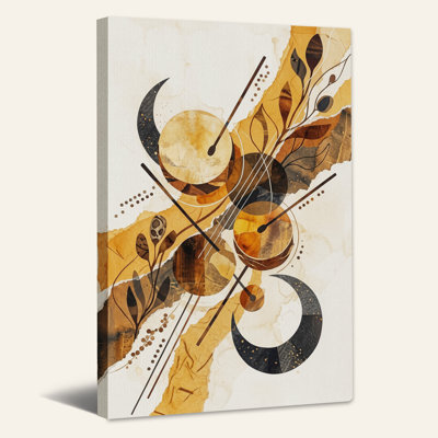 Art abstrait sur toile, formes géométriques abstraites