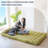 Corduroy Bean Bag Chair Tufted Folding Sofa Bed with Pillows-125405392-125405396