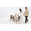 Chaise d'appoint rembourrée en bois massif-1398248981
