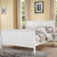 Louis Philippe III White Finish Queen Bed-277884493