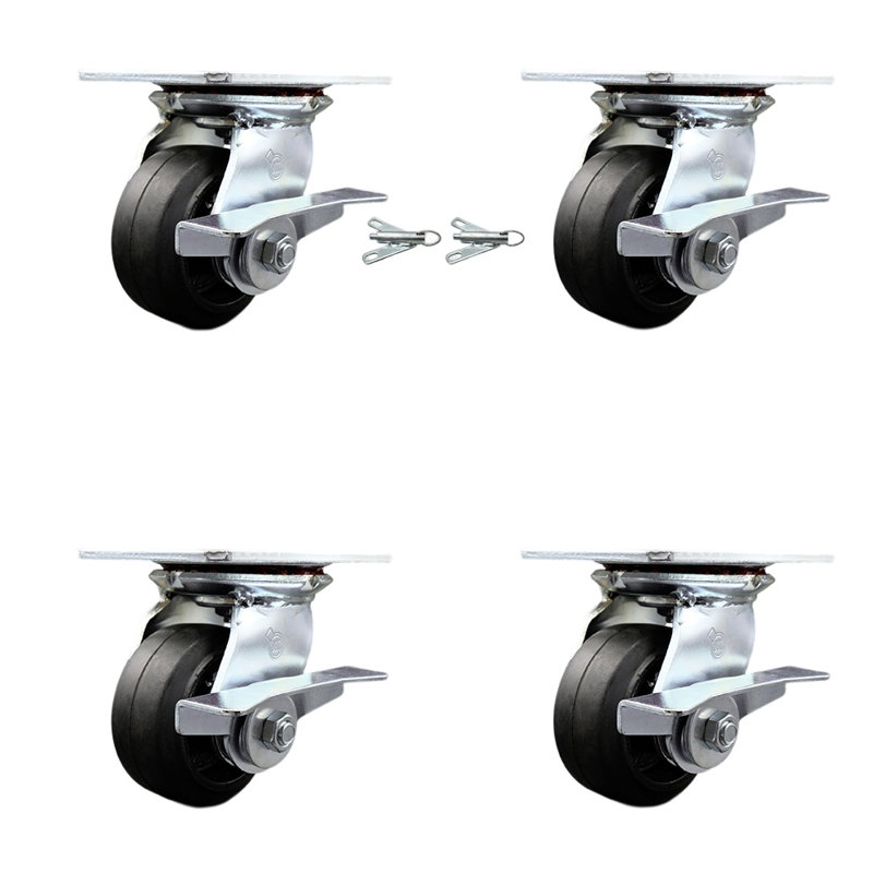 Rubber on Steel Caster